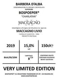 Barbera D'Alba DOC Superiore "Bospoeper Charlatan"2019